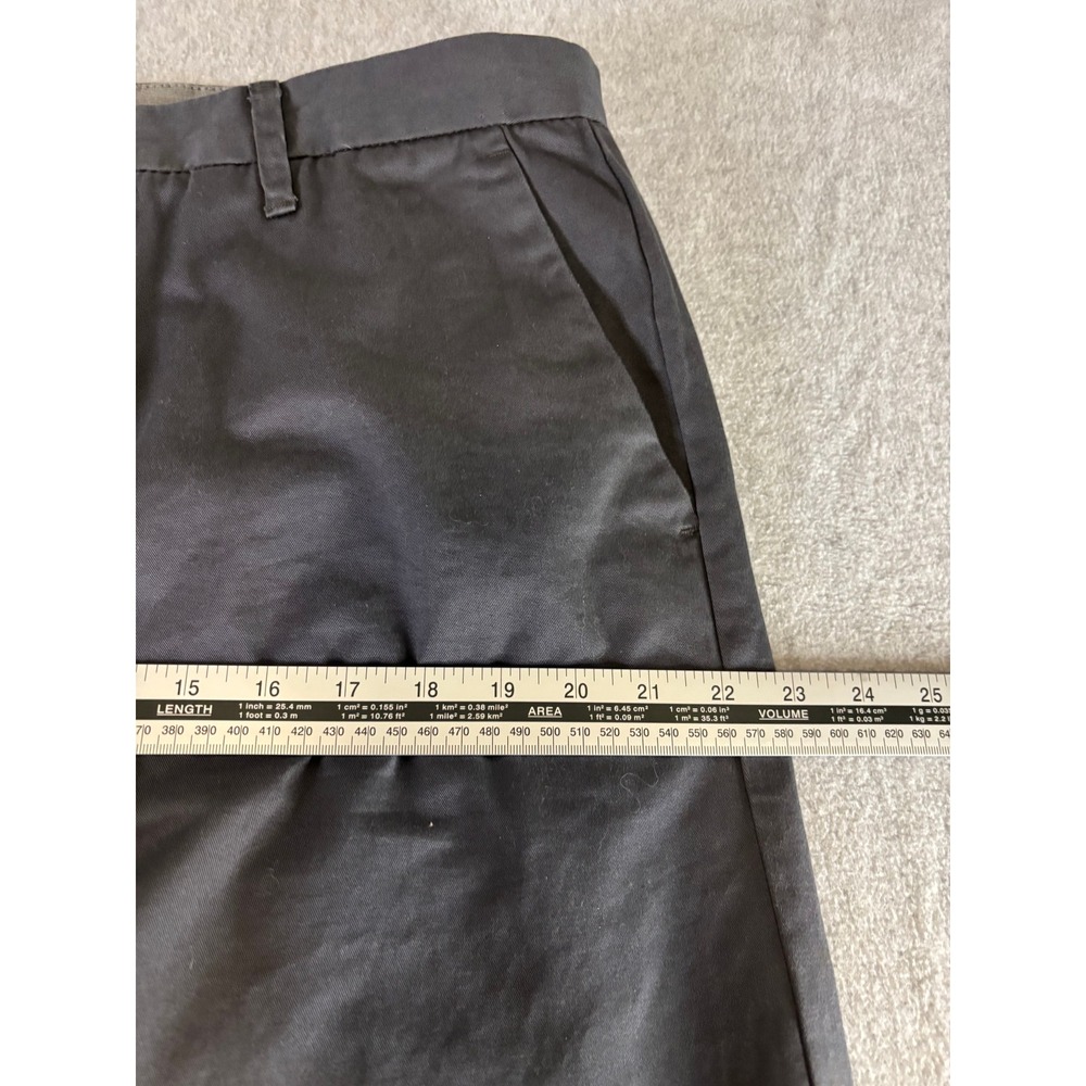 Calvin Klein Mens 38x30 Dark Gray Chino Flat Front Fitted Dress Casual Trouser - Picture 6 of 10